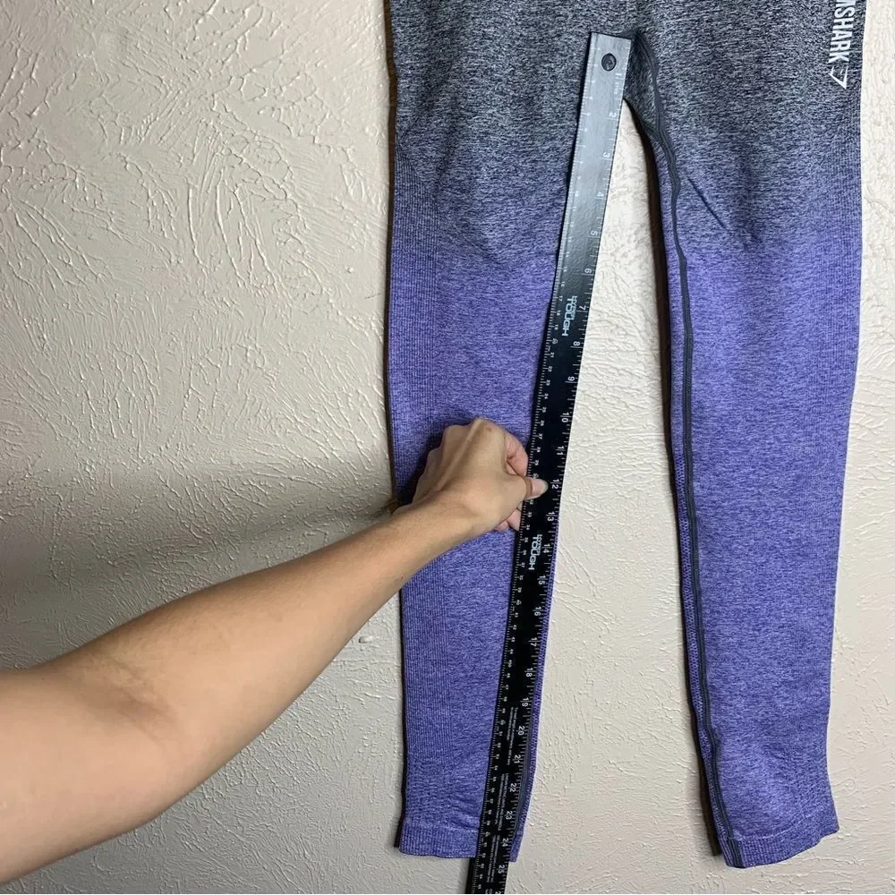 Gymshark‎ seamless ombre high waisted leggings gray blue
